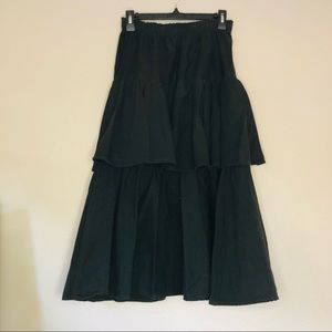Gene Ewing BIS Vintage Denim Skirt 100% Cotton Black Size Small